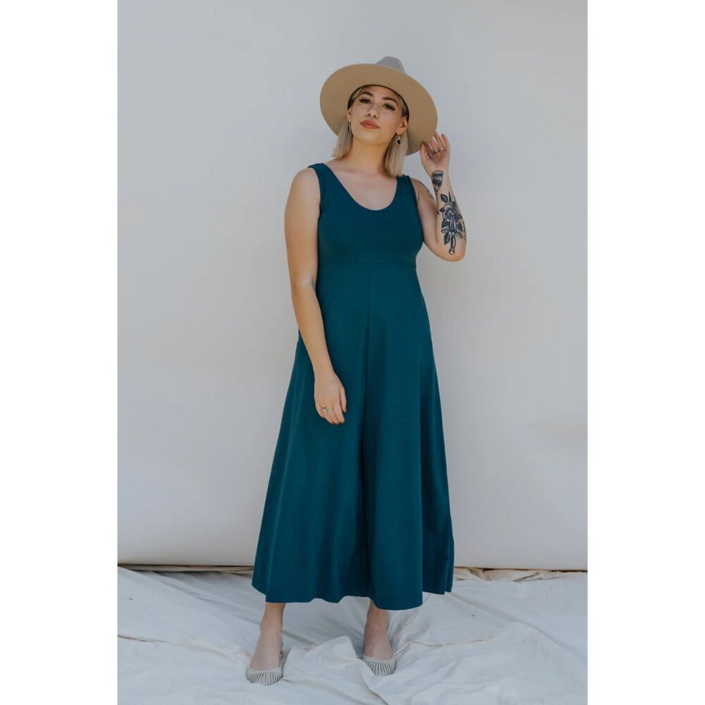 SOLD NWT unopened shipment S Mien Lakeside Wide Leg Jumpsuit Size Rich Teal Blue